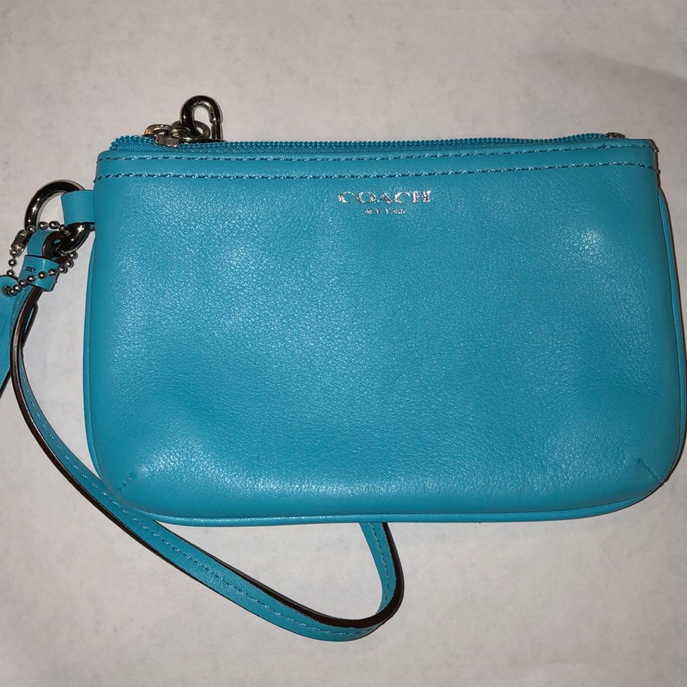 Blue Coach Wristlet - NWOT